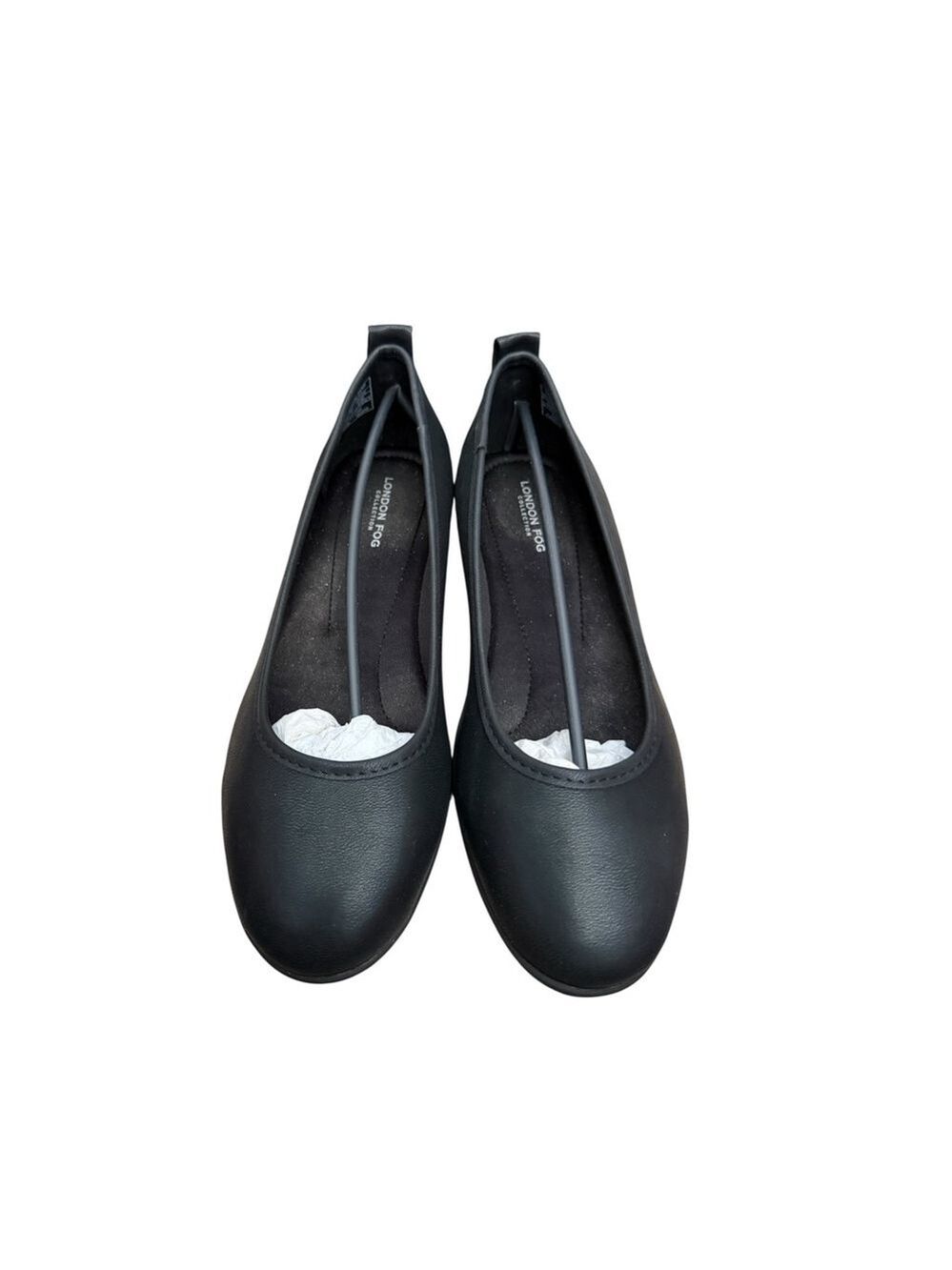 London Fog Baden Black Ballet Flats Comfort Slip On Shoes 9.5M - Picture 2 of 7